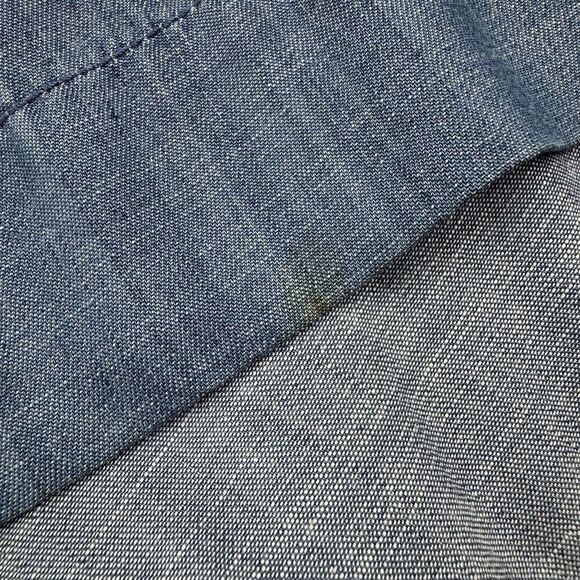 Banana Republic Chambray Shirt Dress Belted Tie Waist Long Sleeve Blue Size 2 - Picture 9 of 9